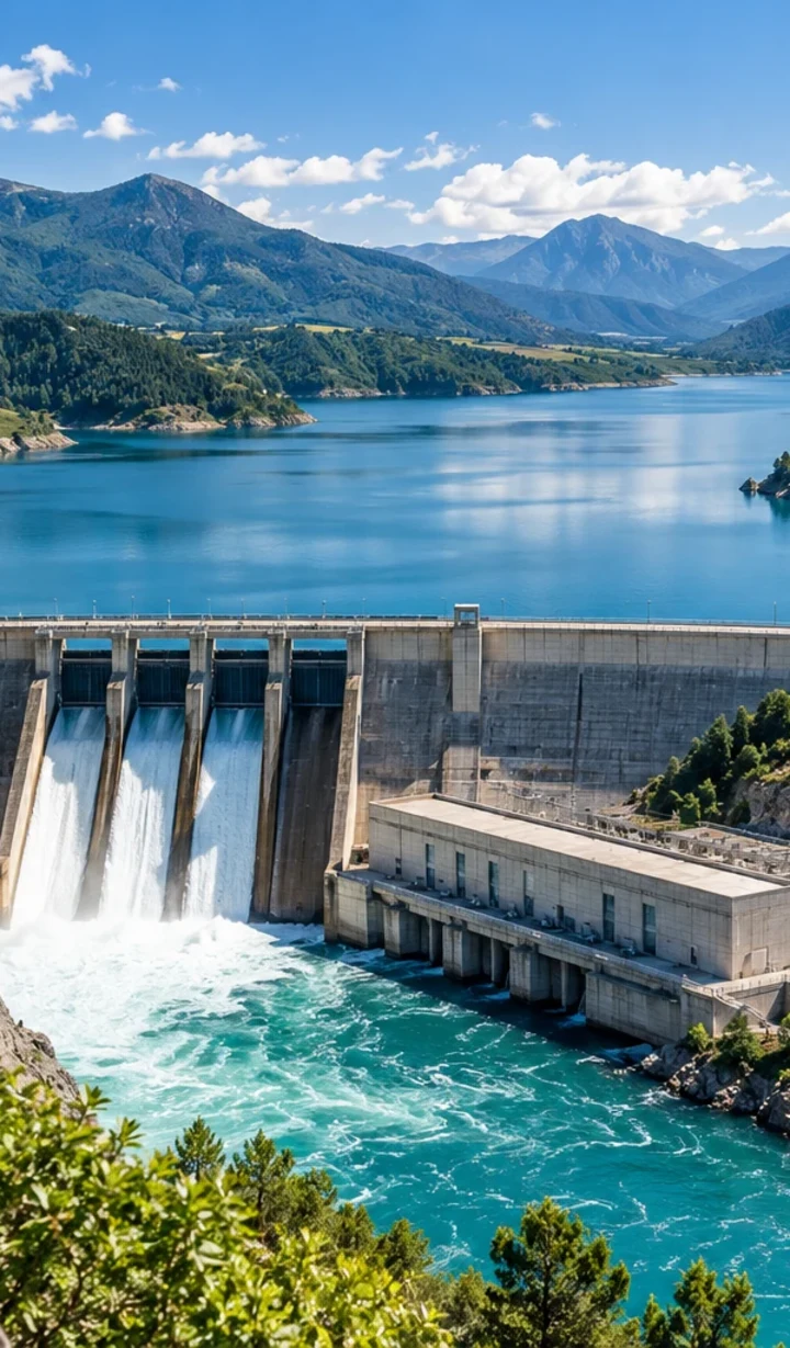 Infraestructura hidroeléctrica en entorno natural